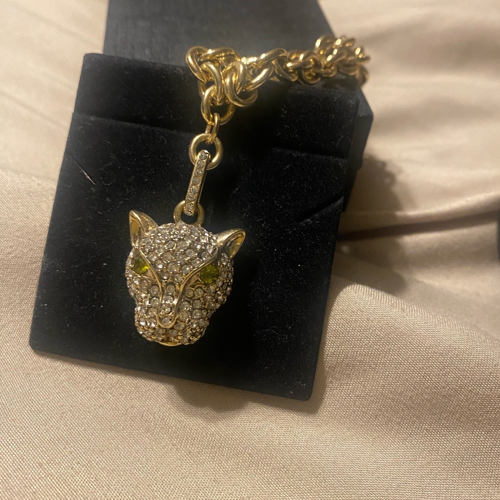 Jessica Simpson Panther Chunky Necklace